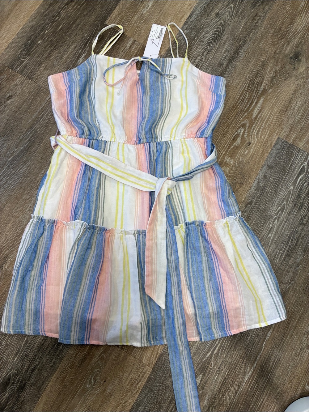 Sage the Label Striped Tie-Front Mini Dress